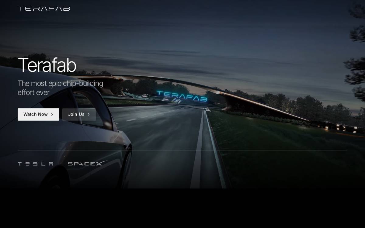 Terafab website preview