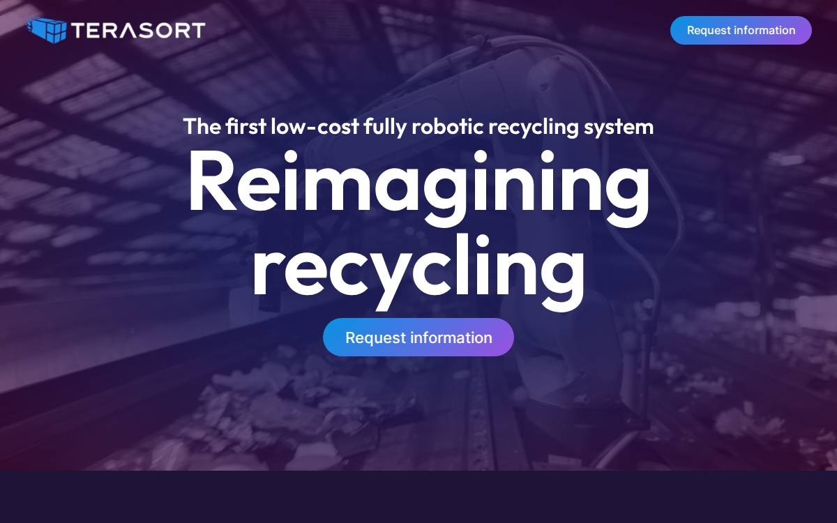 Terasort website preview