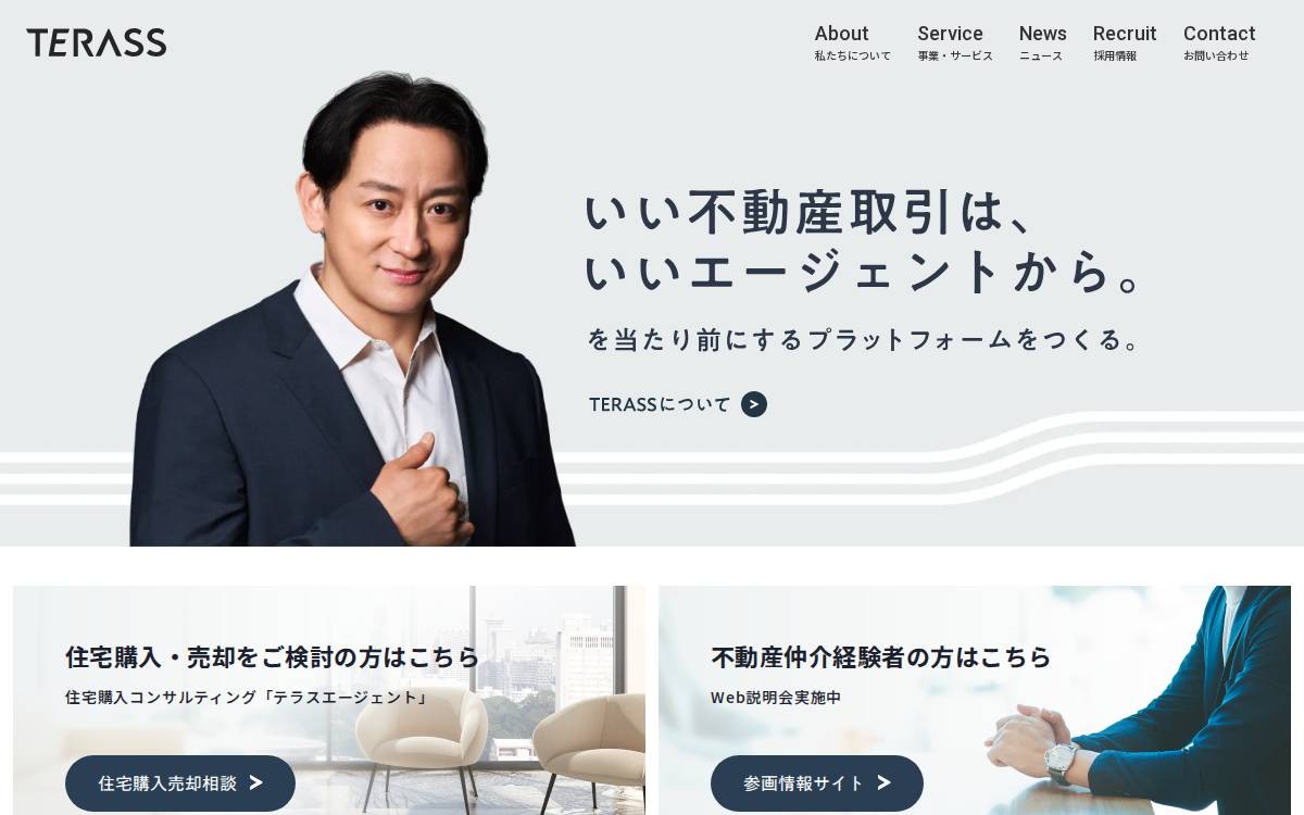 TERASS Inc. website preview