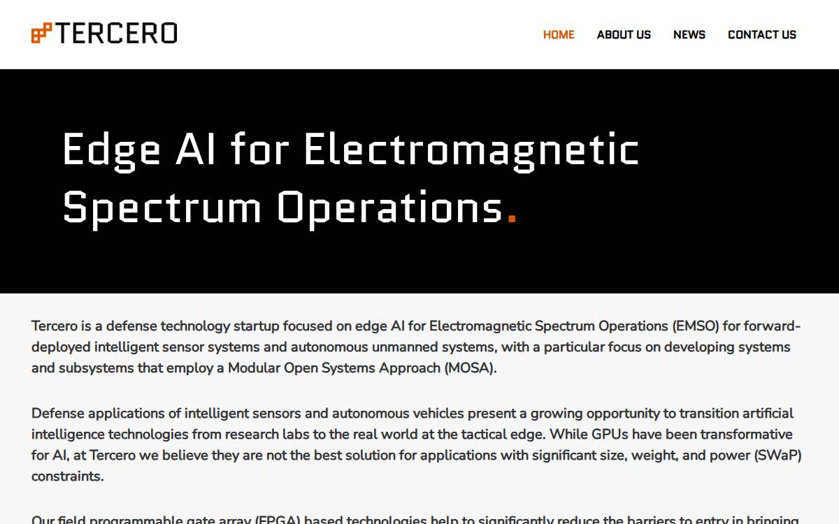 Tercero website preview