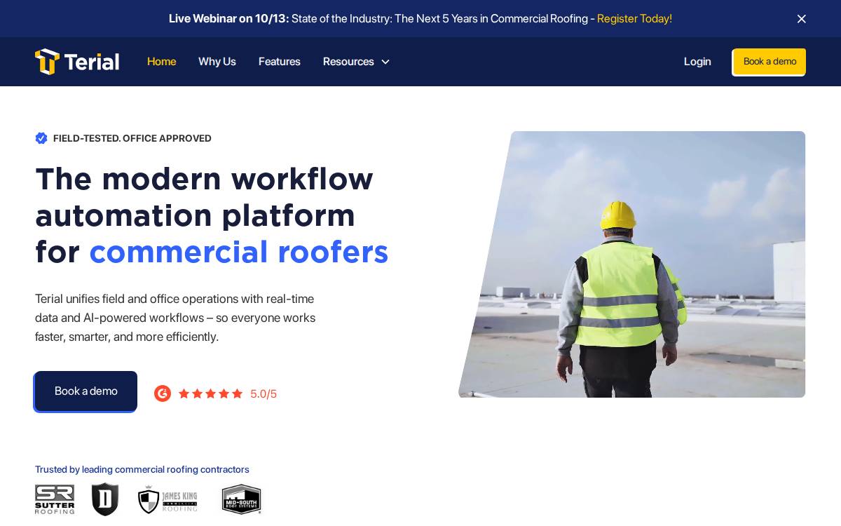 Terial website preview