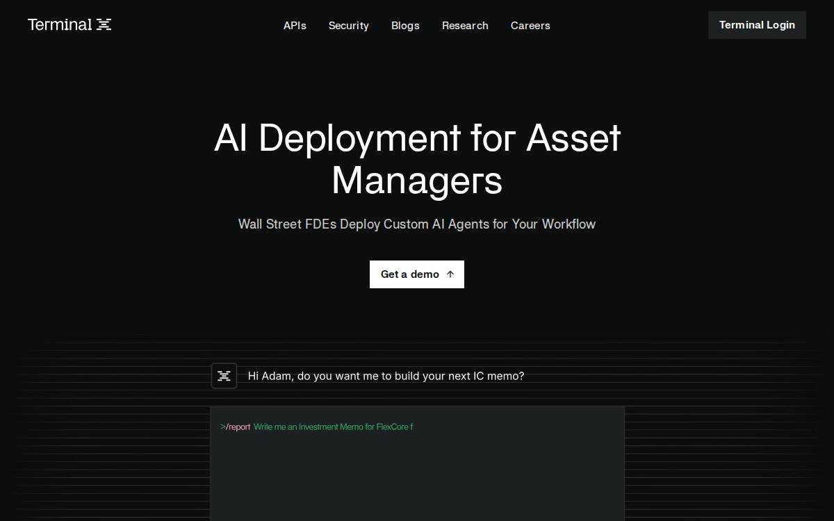 Terminal X website preview