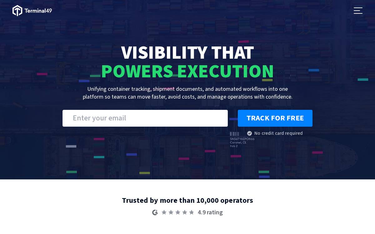 Terminal49 website preview