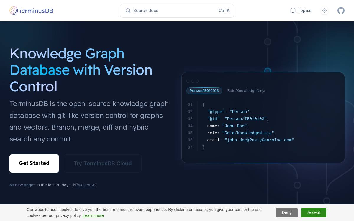 Terminusdb website preview