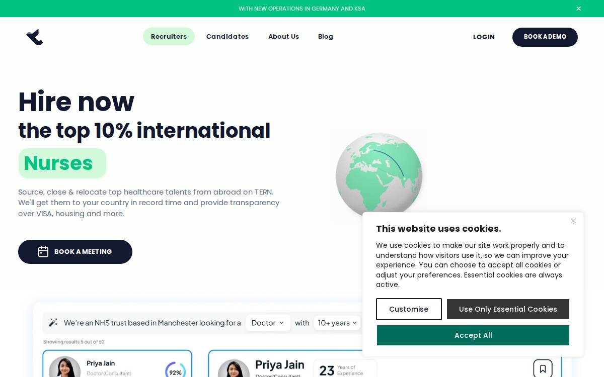 TERN website preview