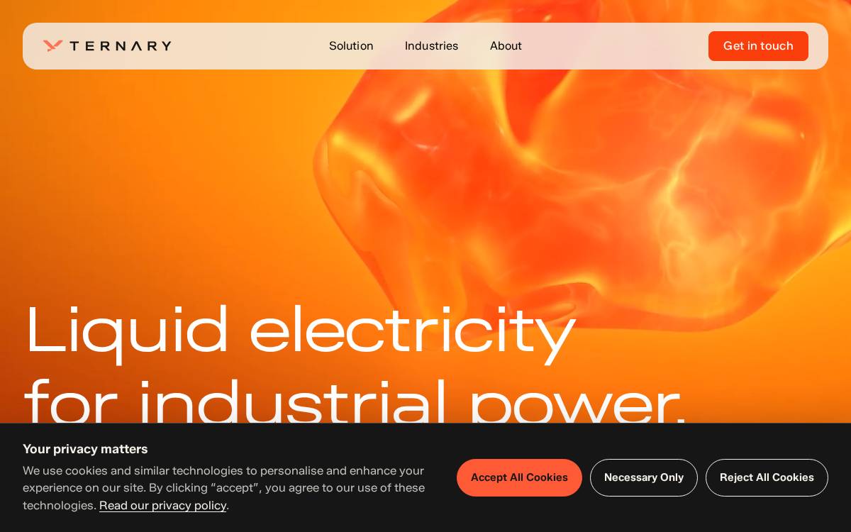 Ternary Energy website preview