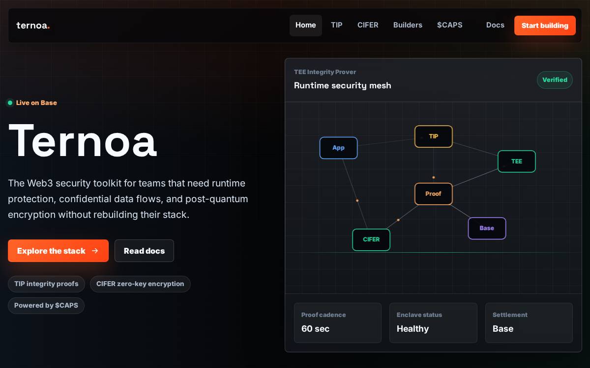 TERNOA website preview