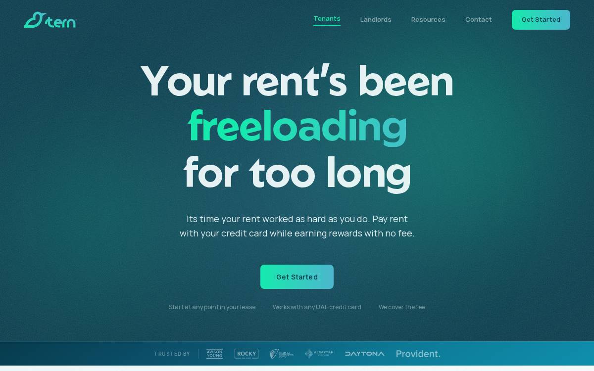 Ternrewards website preview
