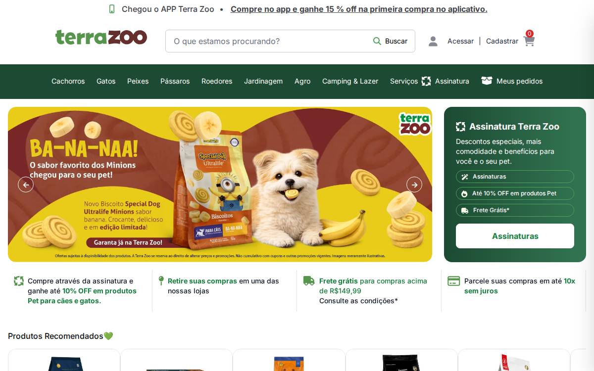 Terra Zoo website preview