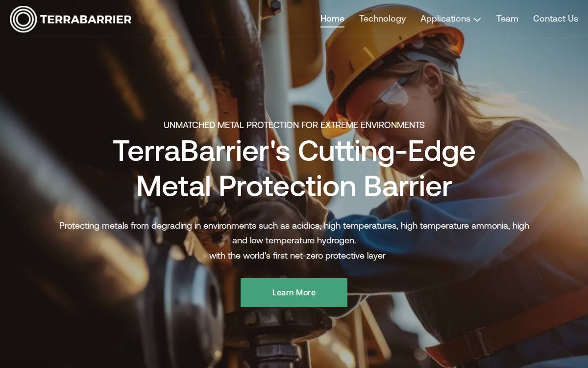 TerraBarrier website preview