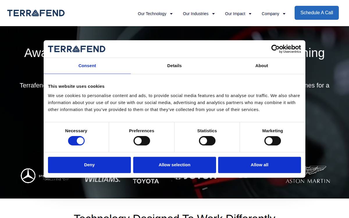 Terrafend website preview
