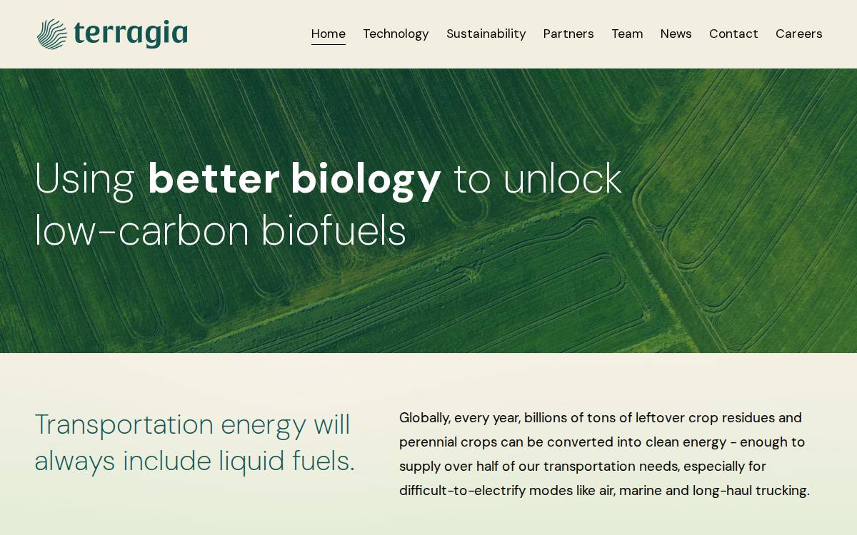 Terragia website preview