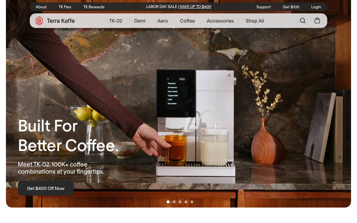 Terrakaffe website preview