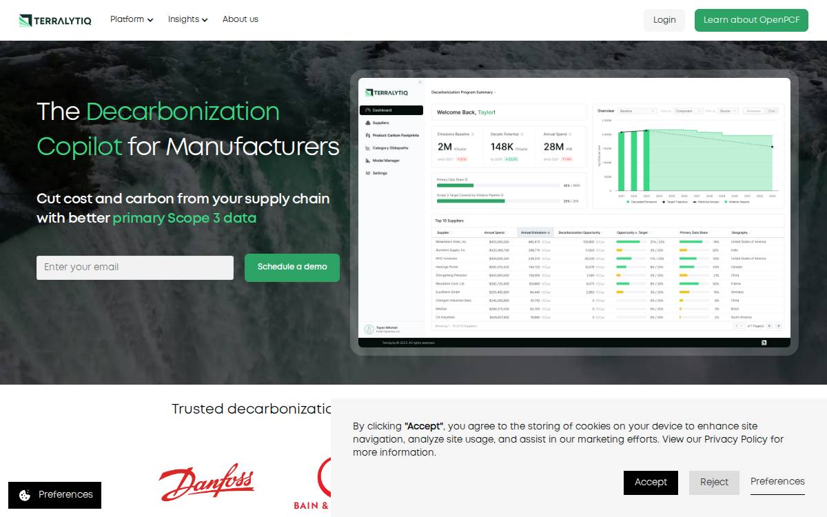 Terralytiq website preview