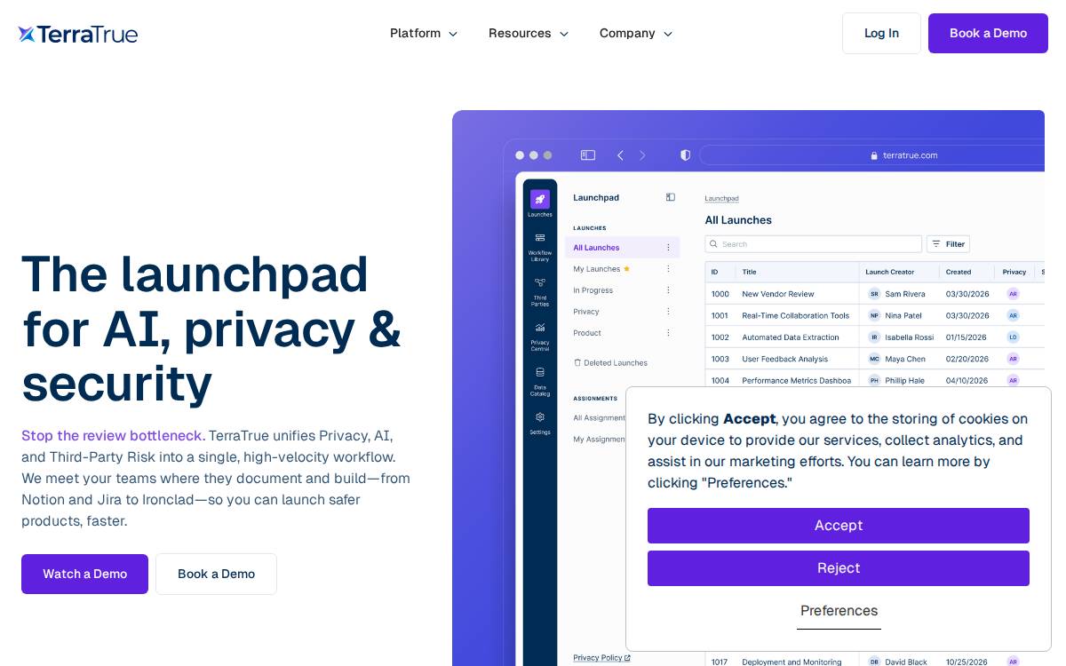 TerraTrue website preview
