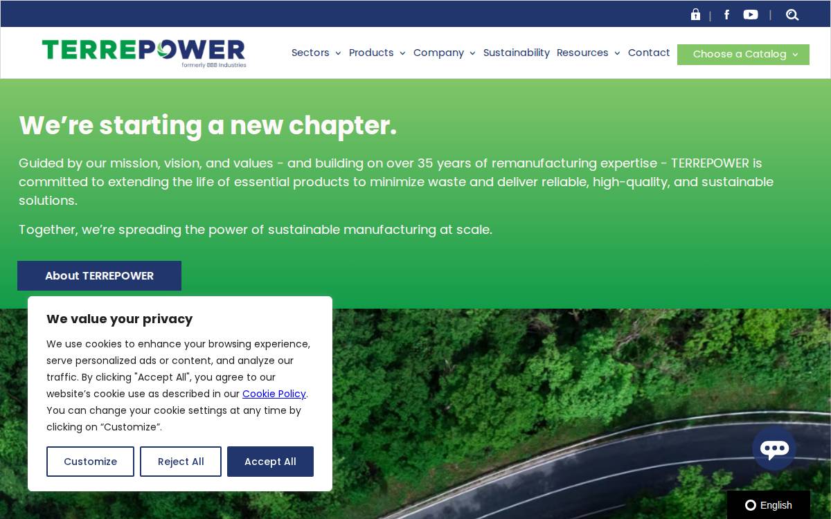 Terrepower website preview