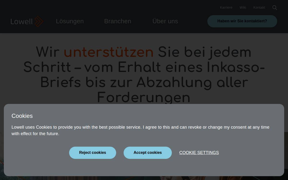 Tesch Inkasso website preview