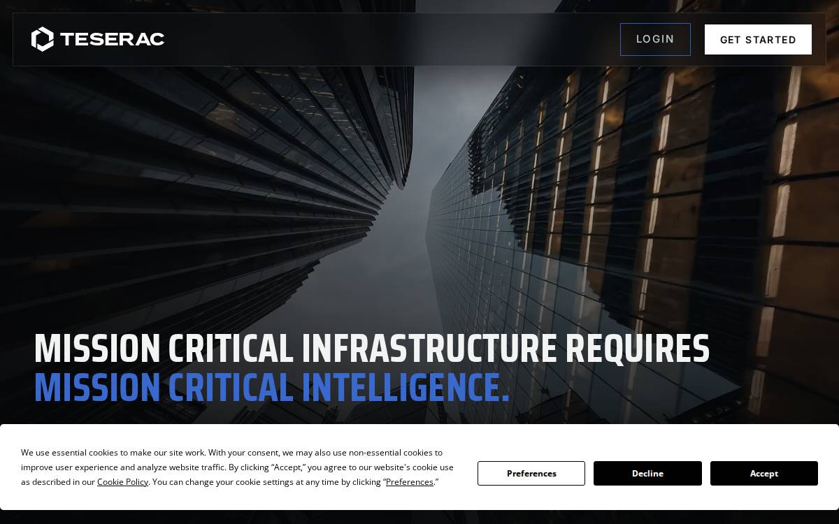 Teserac, Inc. website preview