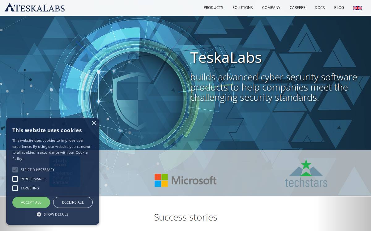 Teskalabs website preview