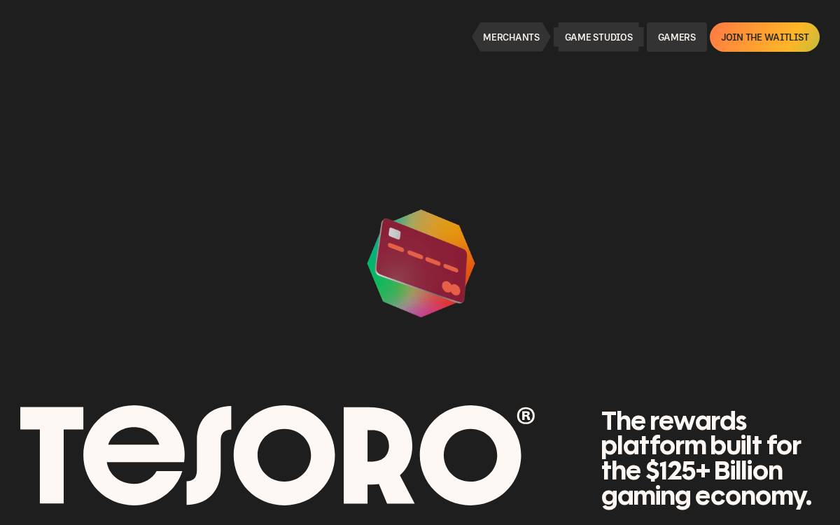 Tesoro website preview