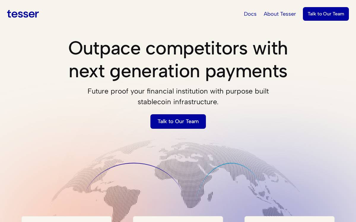 Tesser website preview