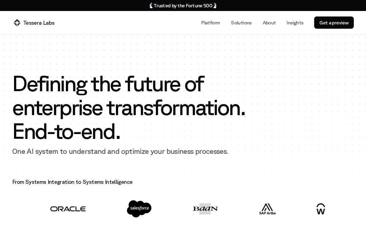 Tessera Labs website preview