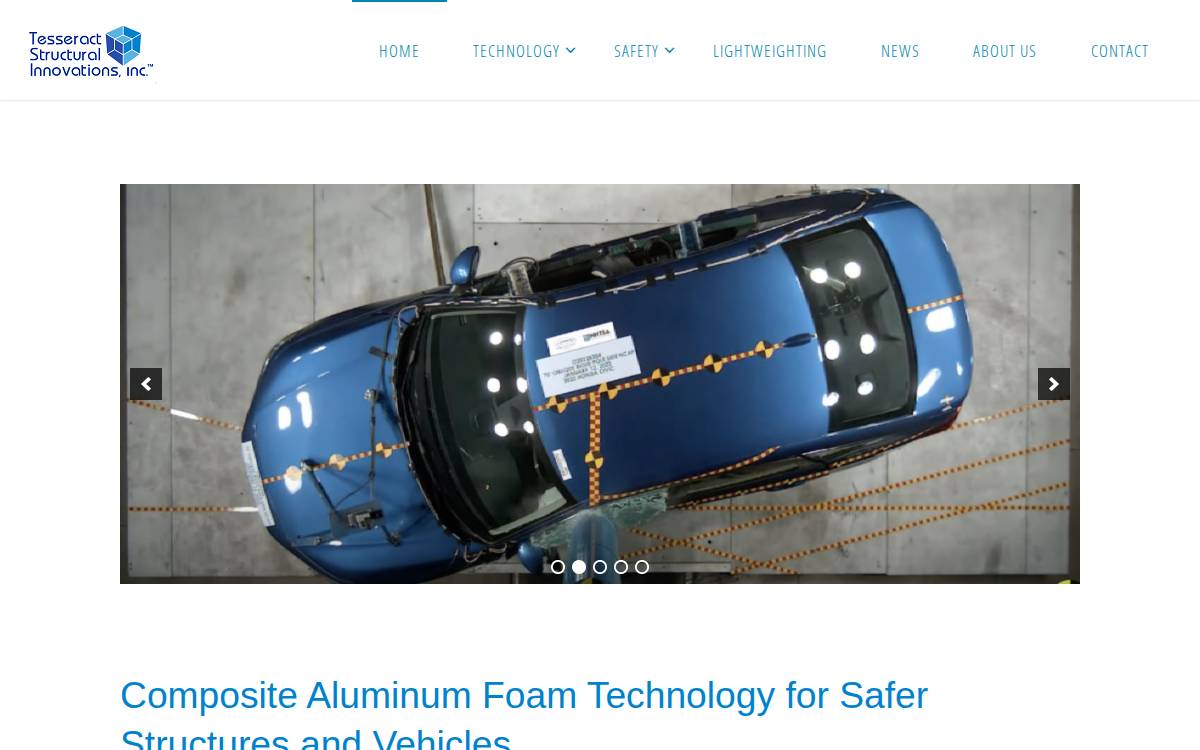 Tesseract Structural Innovations website preview