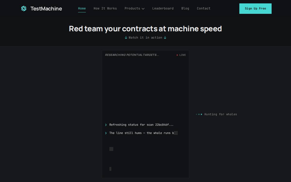 Test Machine website preview