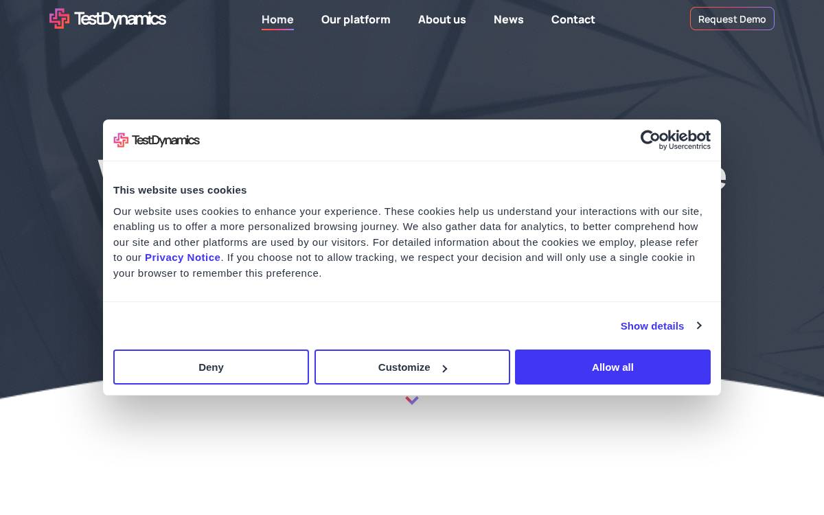 TestDynamics website preview