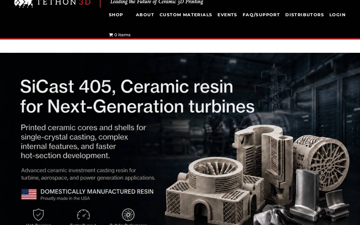 Tethon website preview