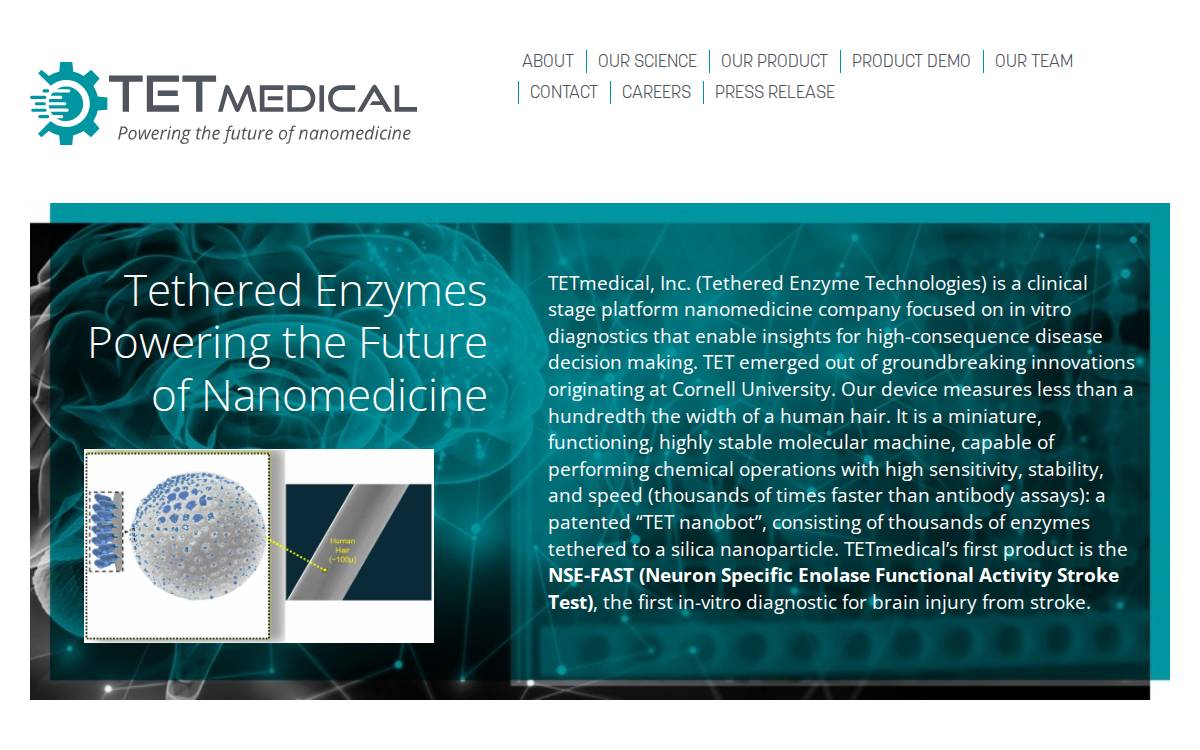 Tetmedical website preview