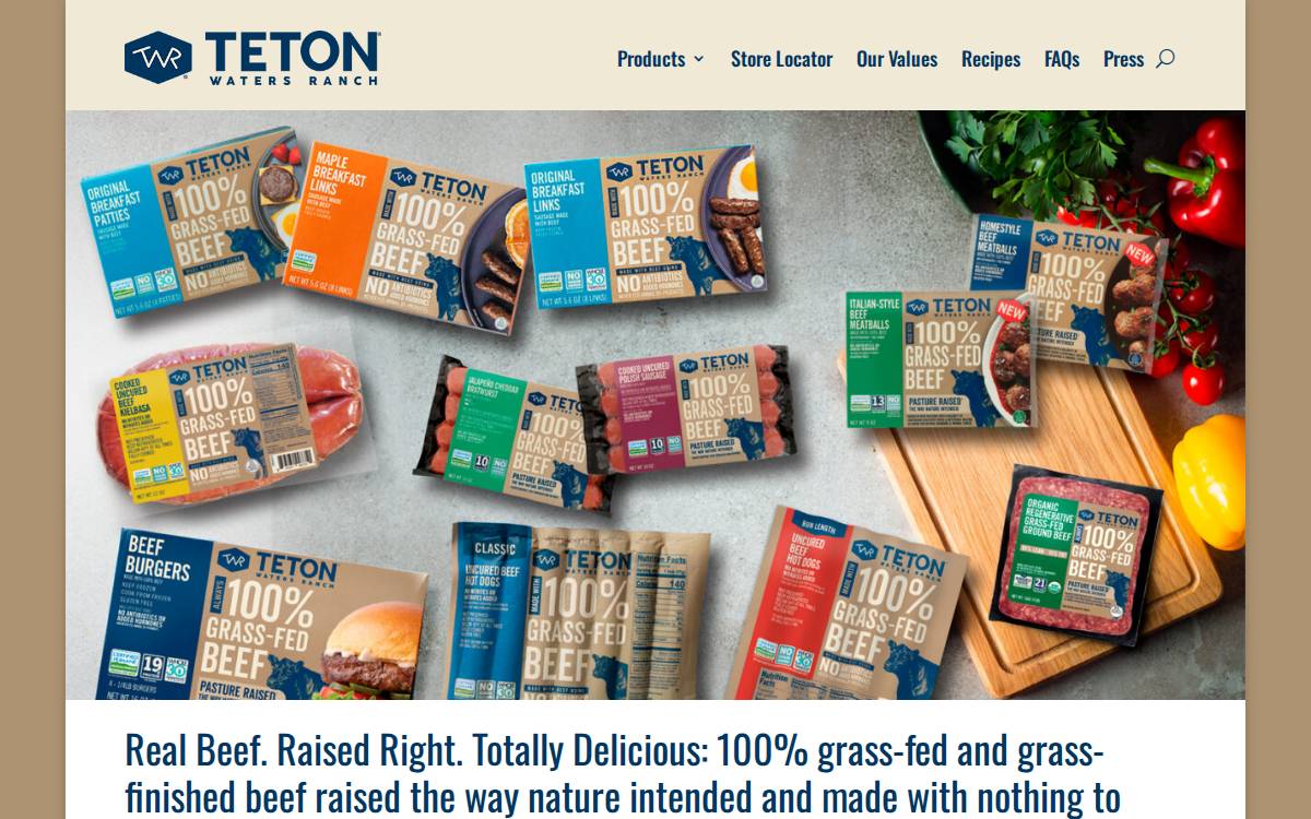 Teton Waters Ranch website preview