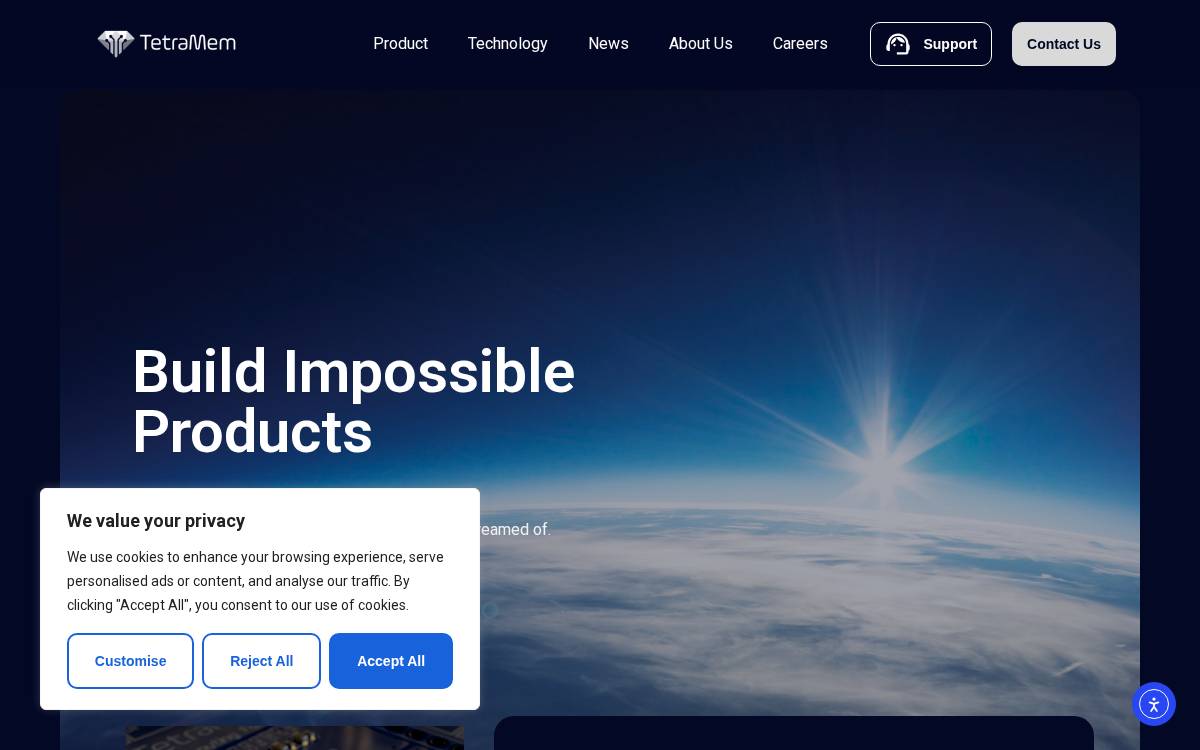 TetraMem website preview