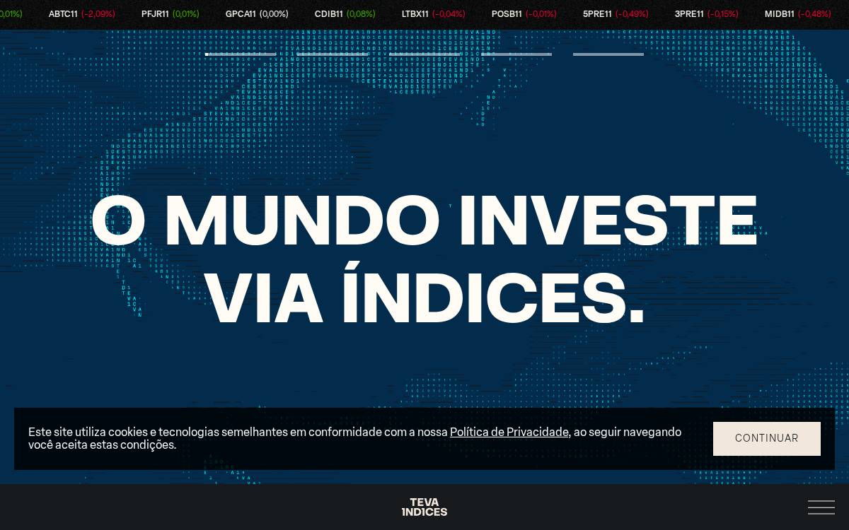 Teva Indices website preview