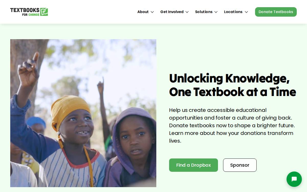 Textbooks for Change website preview