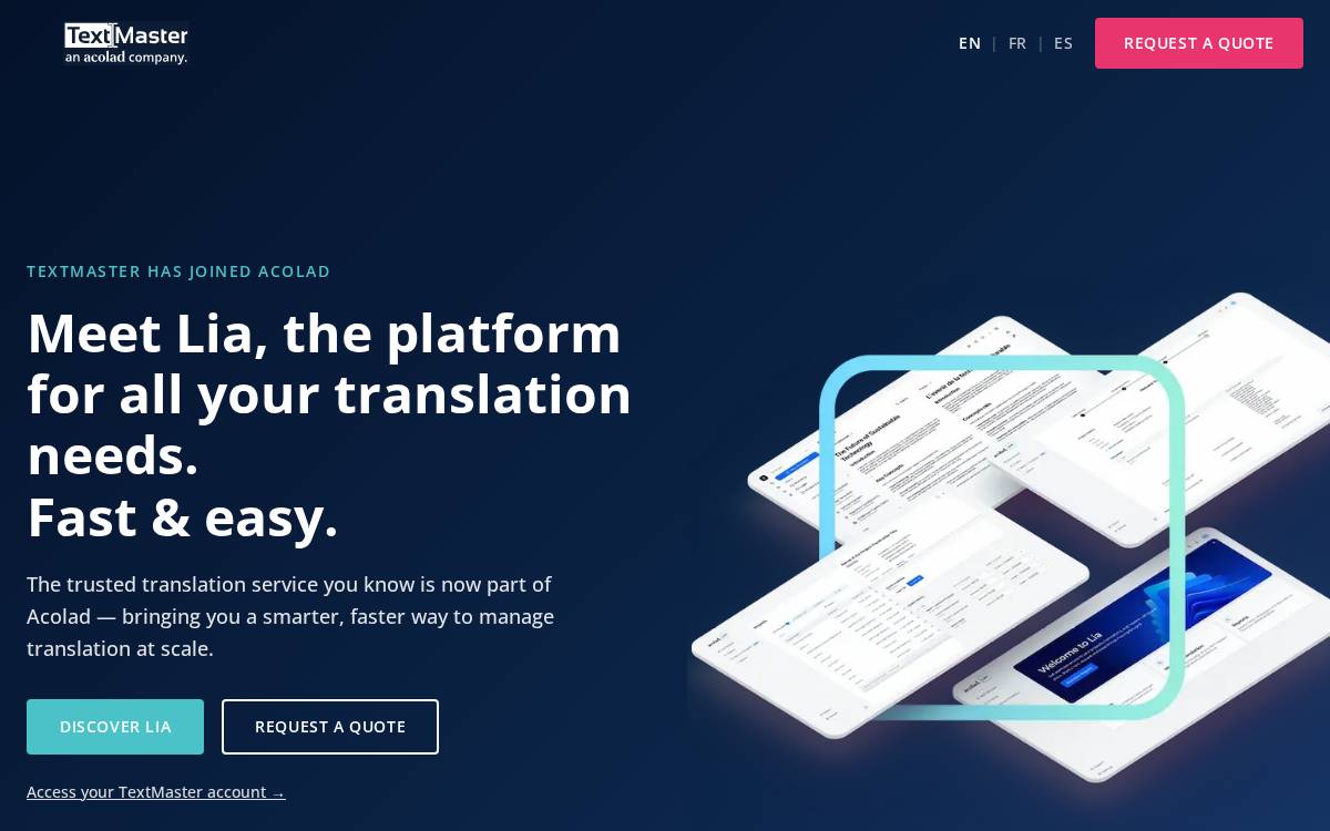 TextMaster website preview