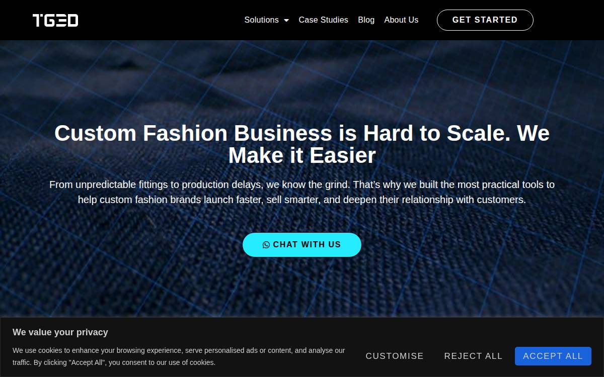 TG3D Studio website preview