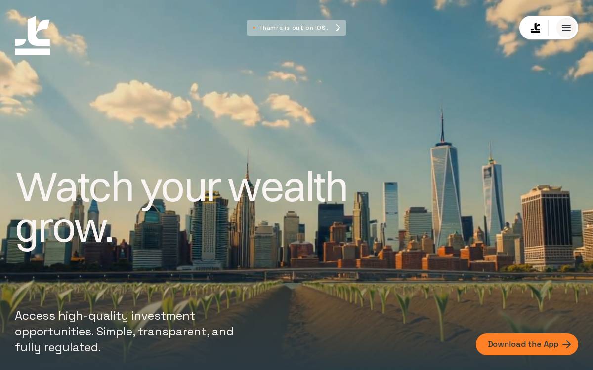 Thamra website preview
