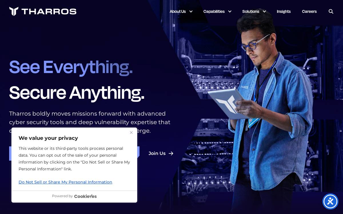 Tharros website preview