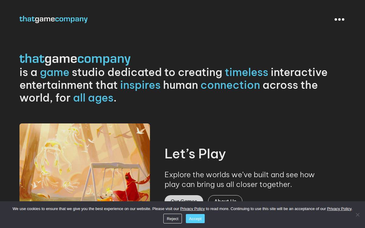 thatgamecompany website preview