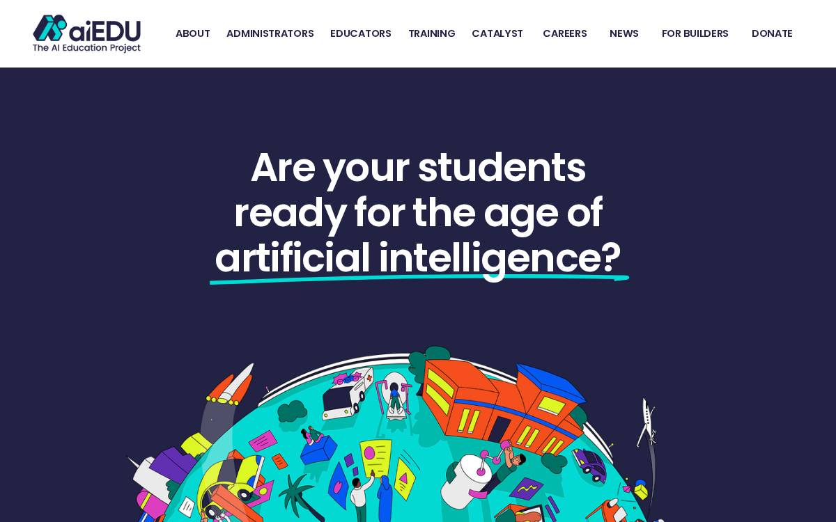 The AI Education Project website preview