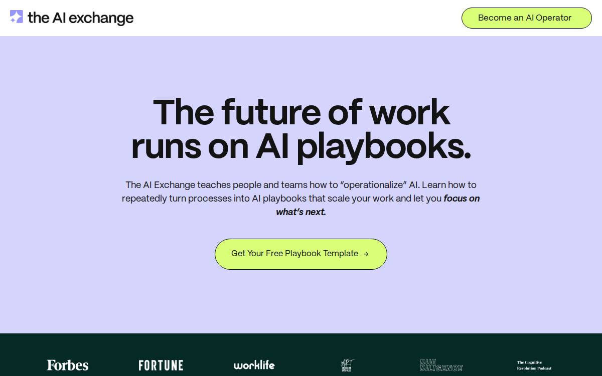 The AI Exchange website preview