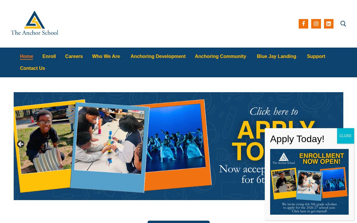The Anchor School 1 School | GA Middle website preview