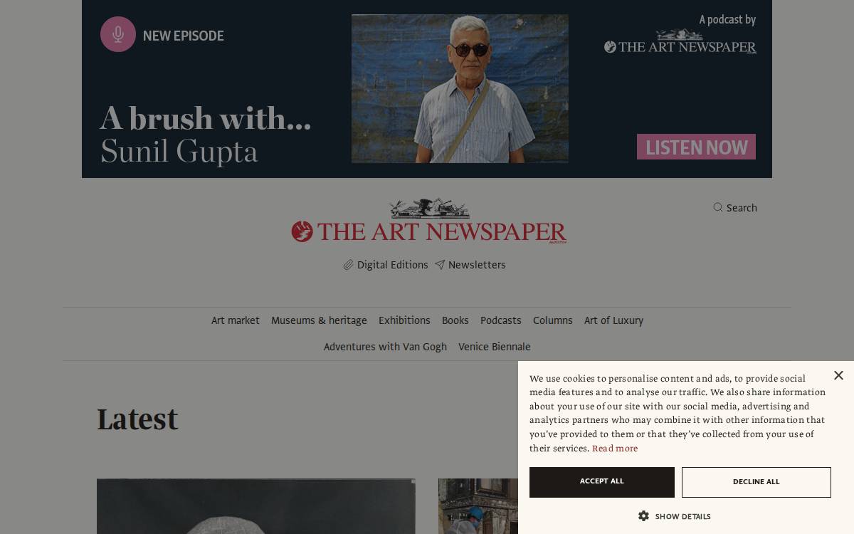 The Art Newspaper website preview