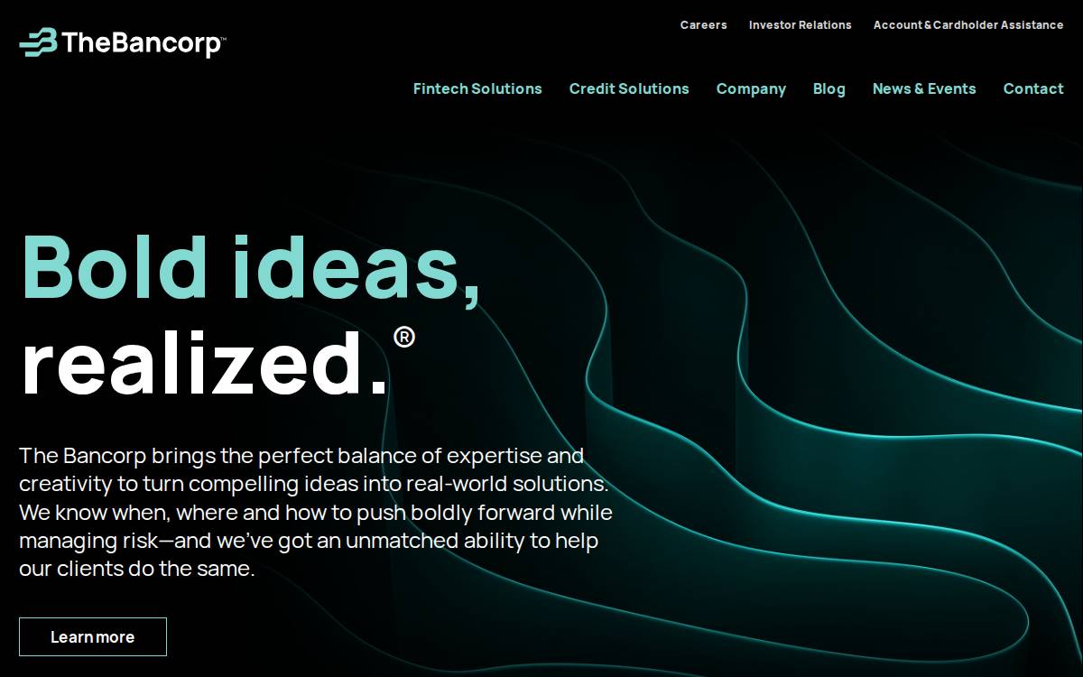 The Bancorp website preview