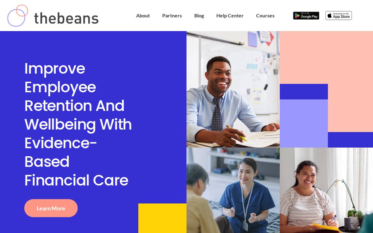 The Beans website preview