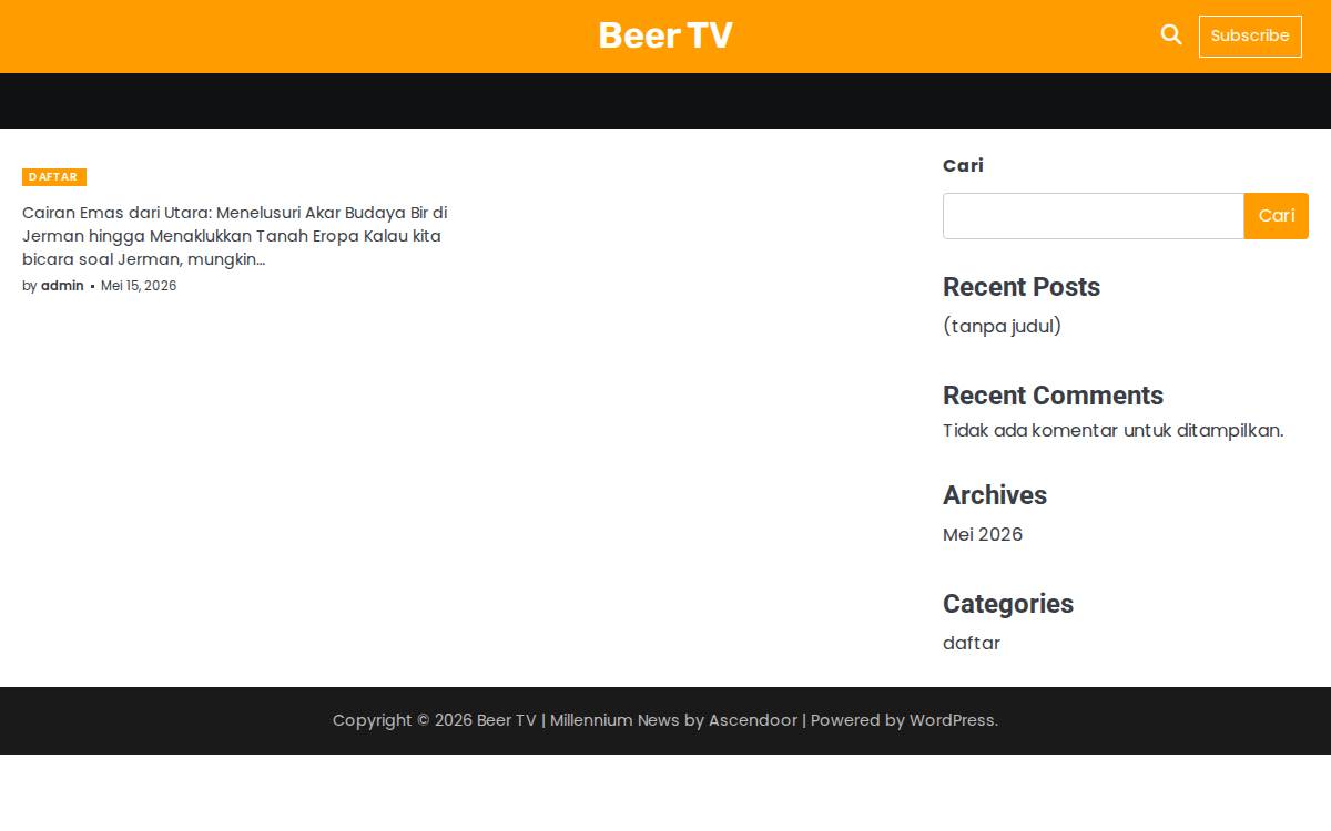 The Beer Diaries website preview