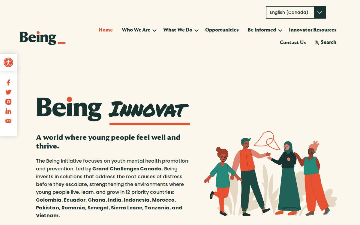 The Being Initiative website preview
