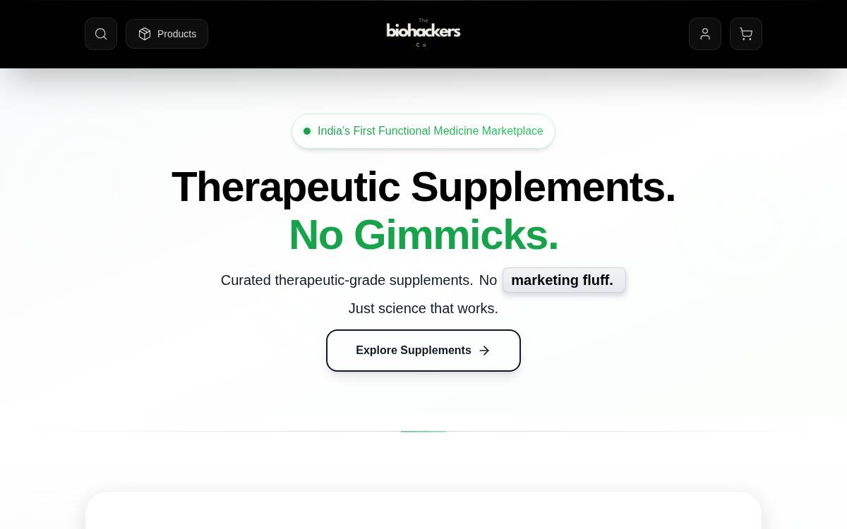The Biohackers Co website preview