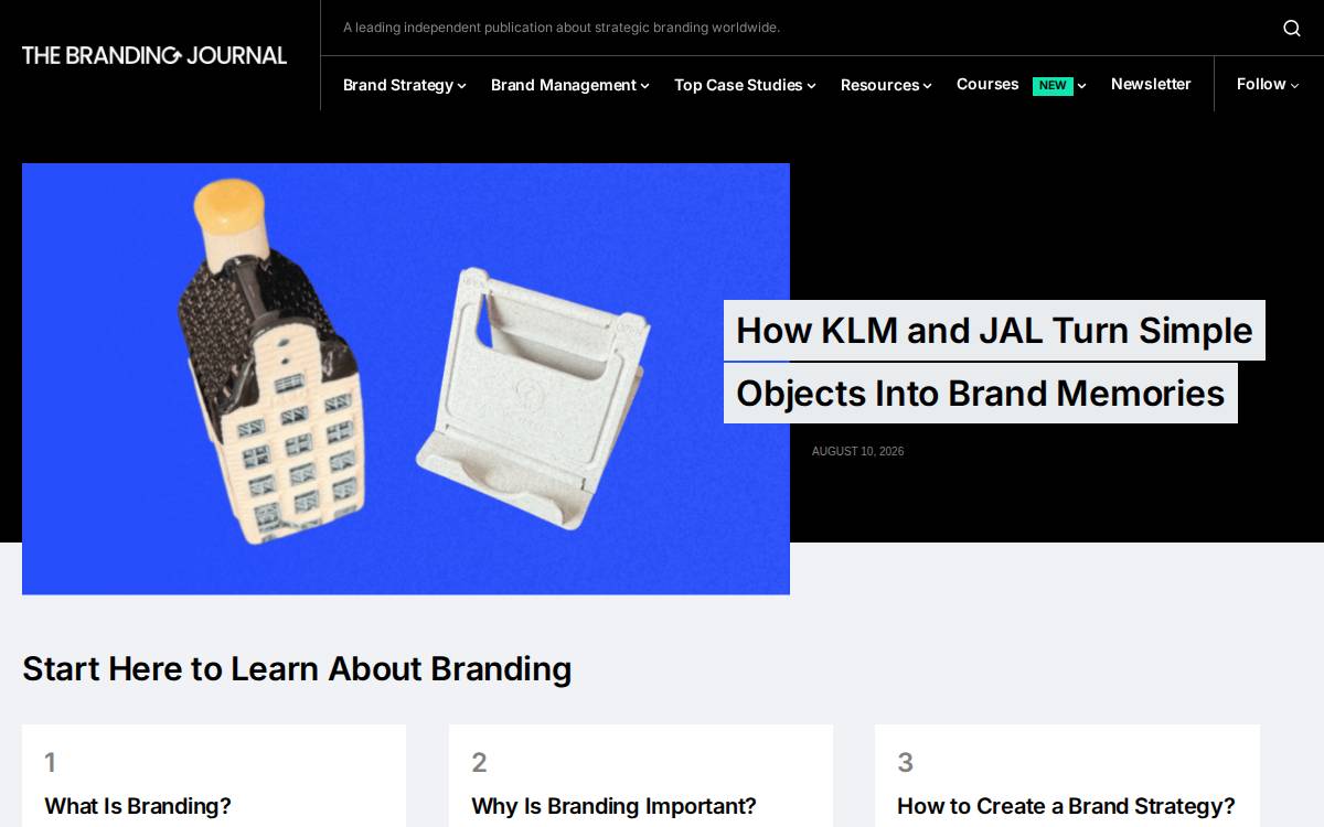 The Branding Journal website preview